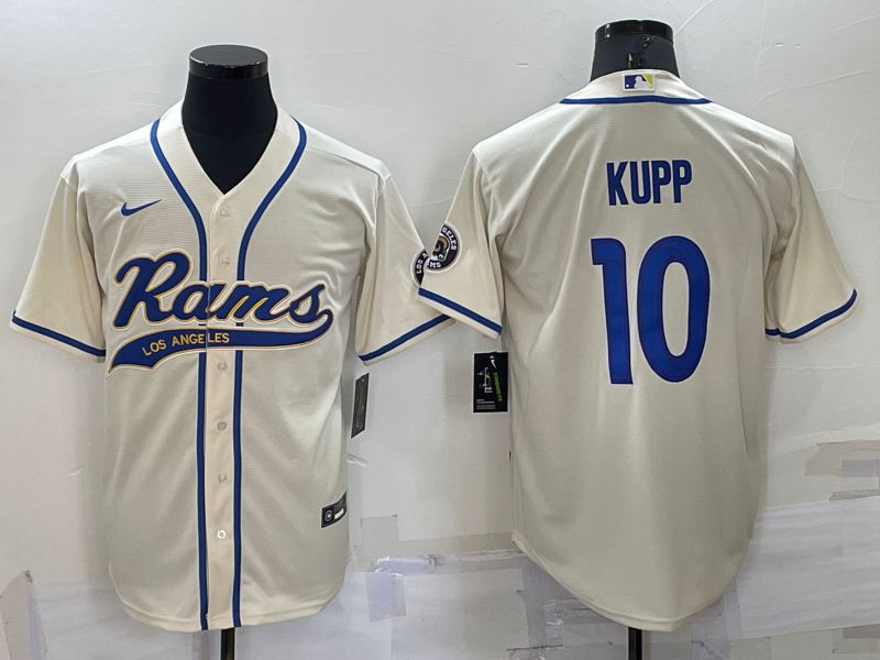 Men Los Angeles Rams #10 Kupp Cream 2022 Nike Co branded NFL Jersey->los angeles rams->NFL Jersey